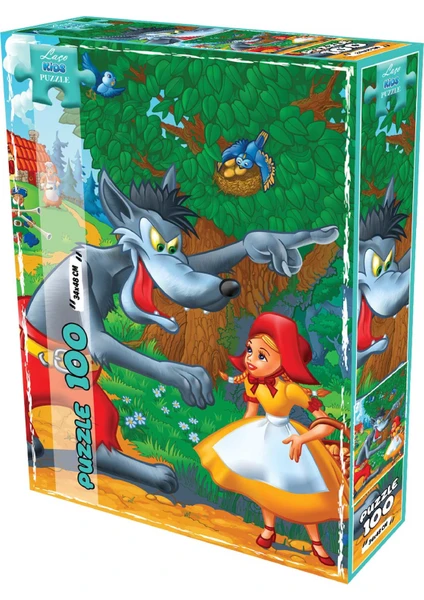 Laço Kids Kurt ve Masum Kız 100 Parça Kutu Puzzle