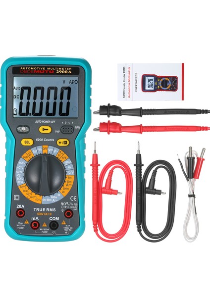 El Feneri ile 6000 Sayım LCD Dijital Otomotiv Multimetre (Yurt Dışından)