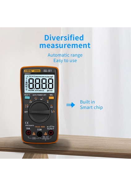 AN8002 6000 Multimetre True Rms Çok Fonksiyonlu (Yurt Dışından)