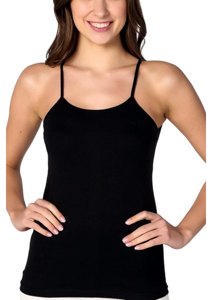 Tutku Kadın 12'li Paket Elastan Ip Askı Atlet