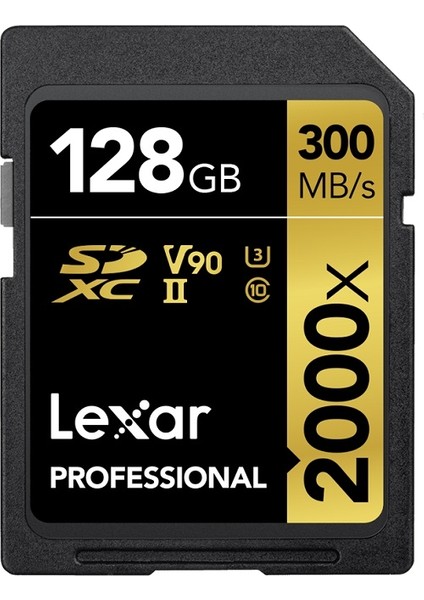 128GB SDXC UHS-II 2000X 300MB/s V90 U3 C10 4K Hafıza Kartı LSD2000128G-BNNNG