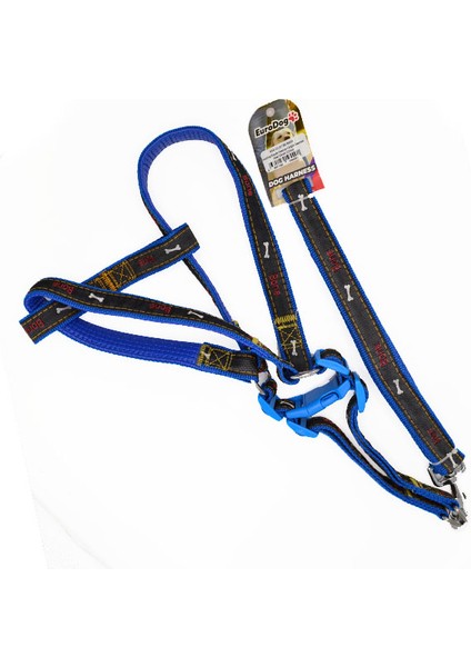 Köpek Uzatma+Göğüs Tasması Mavi 25MM 120CM
