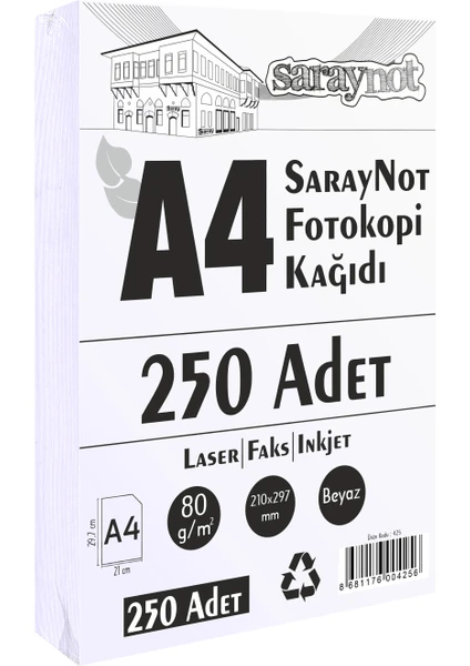 A4 Kağıt 80 Gram 250'li