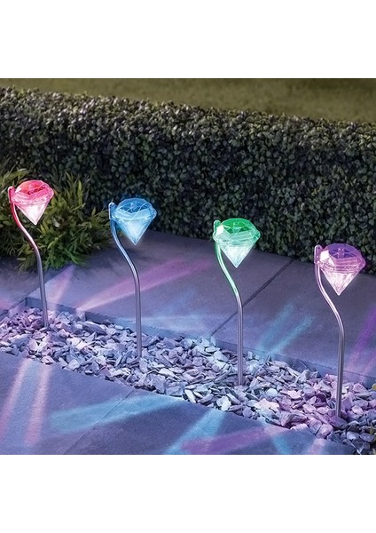 Açık Su Geçirmez Güneş Elmas Avlu Lambası 4led (Yurt Dışından) fırsatları