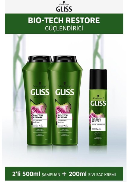 Bio-Tech 500 Ml X 2 Adet + Sıvı Saç Kremi 200 Ml