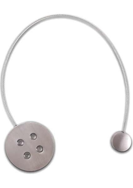 Yuvarlak Metal Mıknatıslı Perde Tutucu Magnet 7X48CM