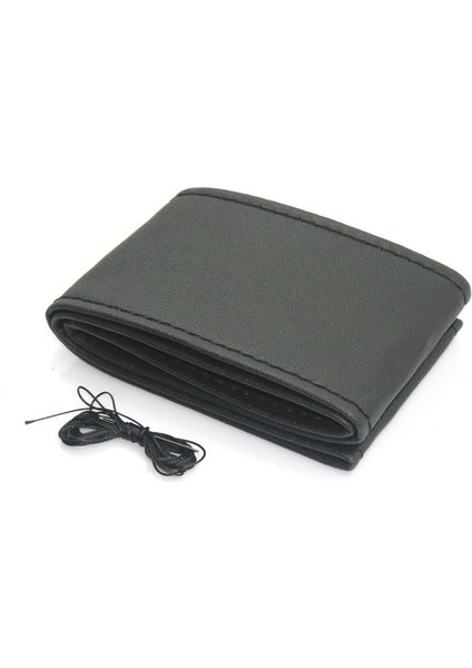 Premium Siyah Direksiyon Kılıfı Siyah Dikişli