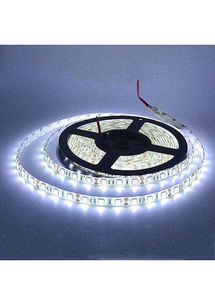 3528 Şerit LED 12V 72W 6A 60 LED IP20 840 Lümen Şerit LED Tek Çip Silikonlu Beyaz 5 Metre Şerit LED