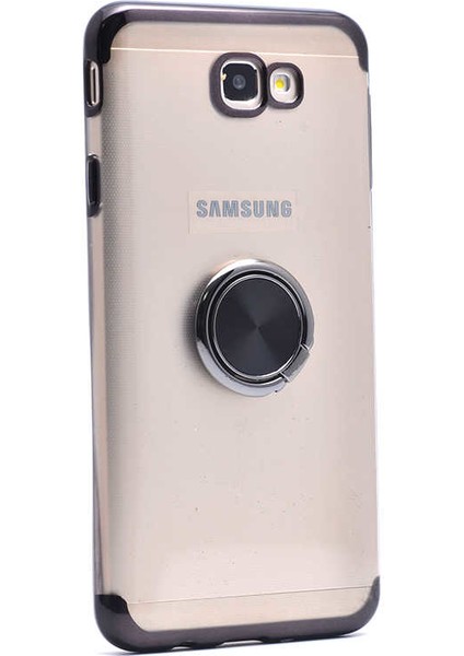 Samsung Galaxy J7 Prime Kılıf Gess Kenarları Renkli Yüzük Aparatlı