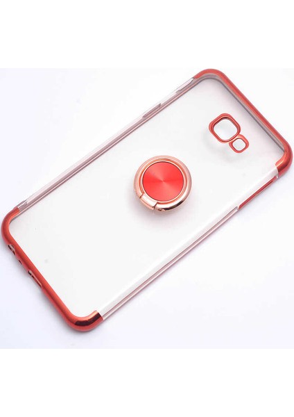 Samsung Galaxy J4 Plus Kılıf Gess Kenarları Renkli Yüzük Aparatlı Kılıf