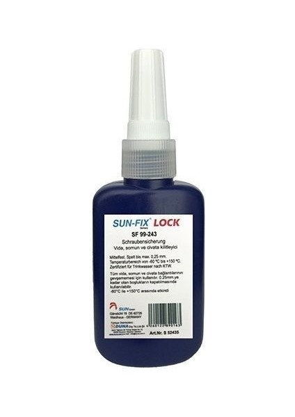 Sun-Fıx Cıvata Sabitleyici, 50ML (Lock Sf 99-243)