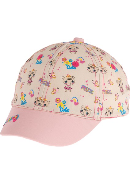 Kız Bebe Desenli Şapka Baş Çevresi 37-43 cm