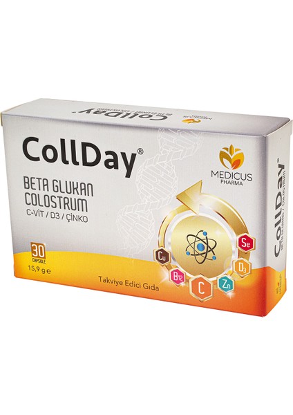 Collday Beta Glucan Colostrum Içeren Takviye Edici Gıda 30 Kapsül