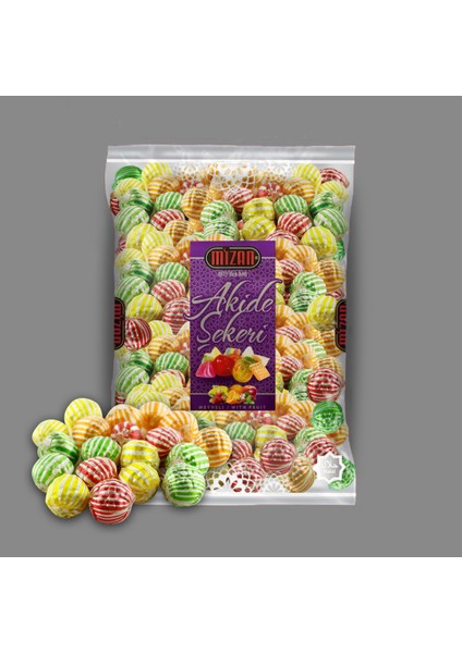 Mizan 400 gr Açma Çizgili Bonbon Akide Şekeri