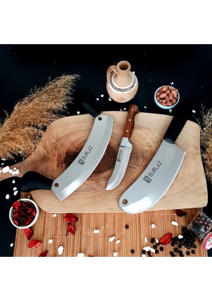 Pratik Kebap Seti 3 Parça Kıyma Bıçağı Soğan Satırı Et Bıçağı fiyatları