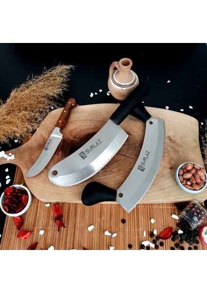 Pratik Kebap Seti 3 Parça Kıyma Bıçağı Soğan Satırı Et Bıçağı modelleri