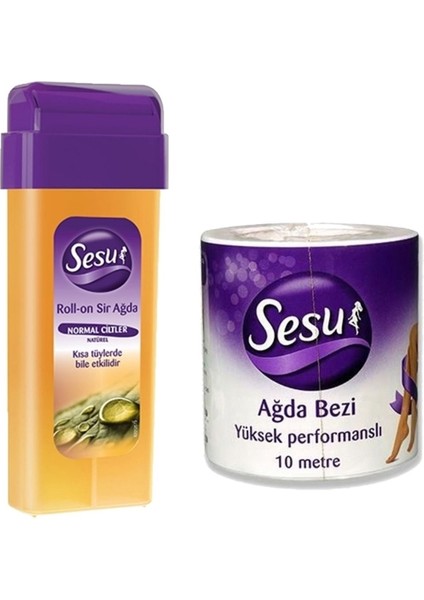 Roll-On Kartuş Ağda Normal Ciltler 100ML + Sesu Ağda Bezi 10MT