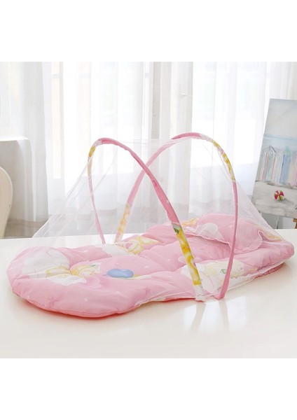 Katlanabilir Bebek Cibinlik Sineklik Seti, 92 cm - Pembe
