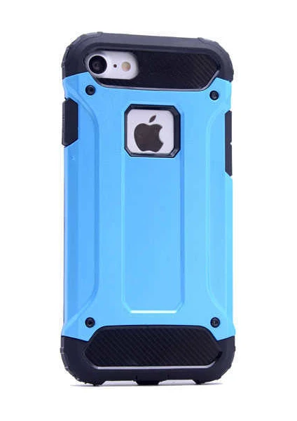 Case 4U Apple iPhone 6 Plus Kılıf Military Armor Çift Katmanlı Crash Silikon Kılıf Mavi