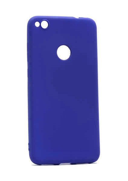 Huawei P9 Lite 2017 Kılıf Klasik Mat Renkli Yumuşak Premier Silikon Saks Mavi