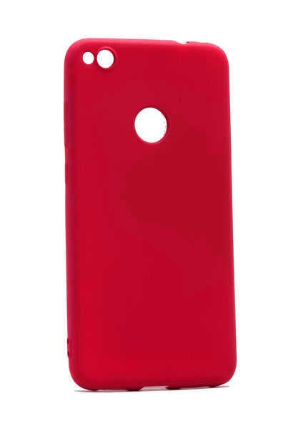 Huawei P9 Lite 2017 Kılıf Klasik Mat Renkli Yumuşak Premier Silikon Kırmızı