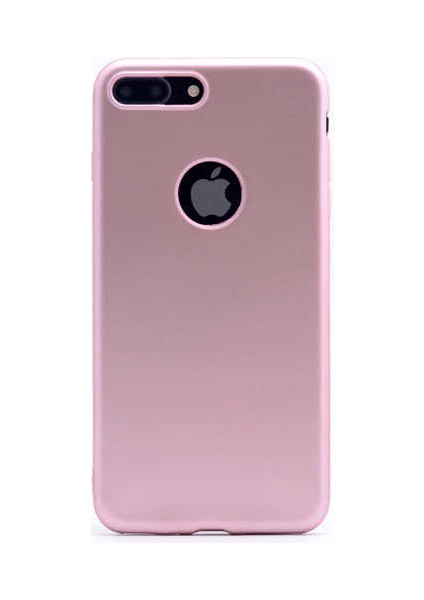 Apple iPhone 8 Kılıf Klasik Mat Renkli Yumuşak Premier Silikon Rose Gold