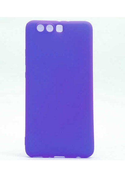 Huawei P10 Lite Kılıf Klasik Mat Renkli Yumuşak Premier Silikon Mor