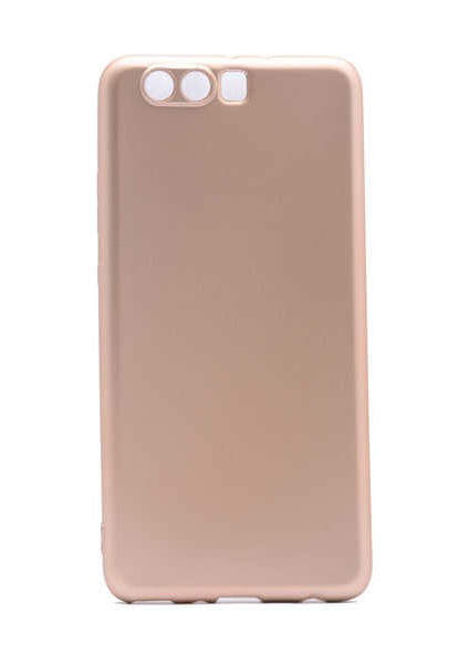 Huawei P10 Lite Kılıf Klasik Mat Renkli Yumuşak Premier Silikon Gold