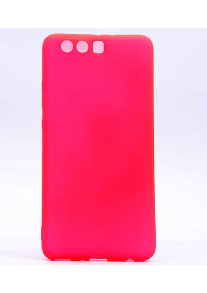 Huawei P10 Lite Kılıf Klasik Mat Renkli Yumuşak Premier Silikon Pembe