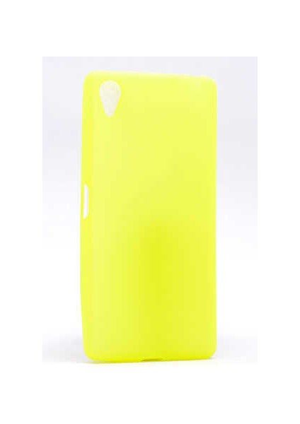 Sony Xperia X Kılıf Klasik Mat Renkli Yumuşak Premier Silikon Sarı
