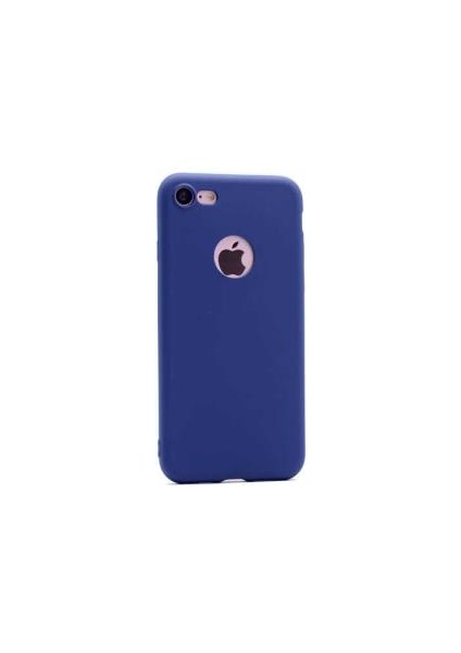 Apple iPhone SE 2022 / SE 2020 / iPhone 8 / iPhone 7 Kılıf Klasik Mat Renkli Yumuşak Premier Silikon Lacivert