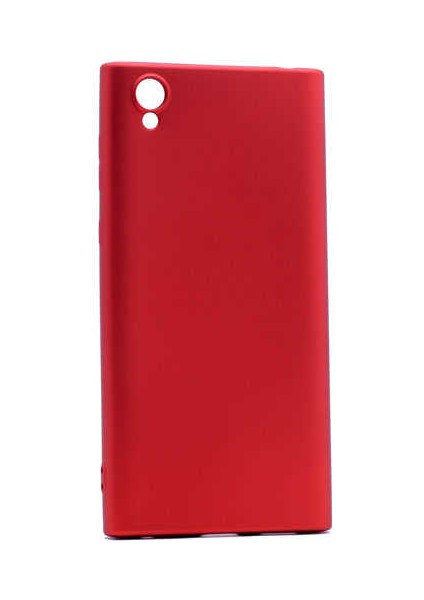 Sony Xperia L1 Kılıf Klasik Mat Renkli Yumuşak Premier Silikon Kırmızı