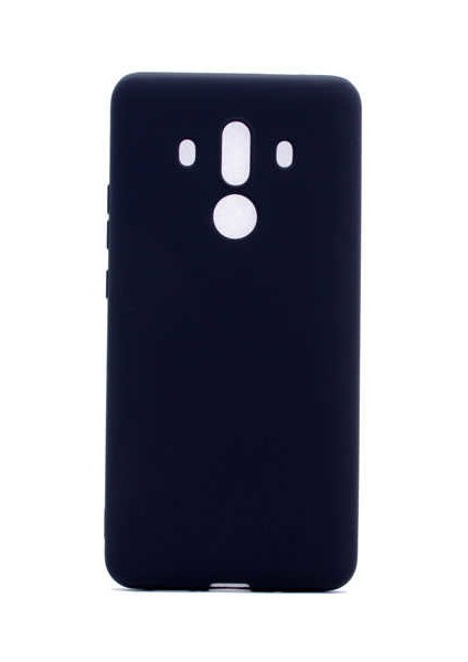 Huawei Mate 10 Pro Kılıf Klasik Mat Renkli Yumuşak Premier Silikon Siyah