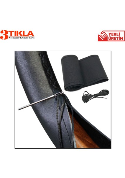 Premium Siyah Direksiyon Kılıfı Kırmızı Dikişli fiyatları