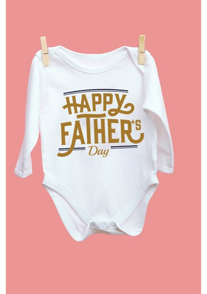 Happy Father Desenli Uzun Kol Body
