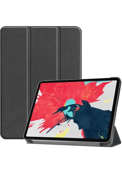 Apple iPad Pro 11 2021 3. Nesil Kılıf Smart Cover Tablet Kılıfı Standlı Akıllı Kapak Siyah