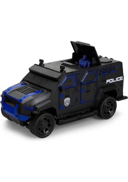 Suncon 1:16 Uzaktan Kumandalı Işıklı Polis Panzer 19849 Mavi Polis Arabası