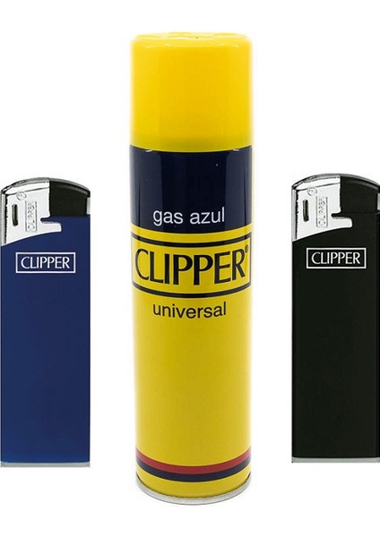 Clipper Fit Large Çakmak 2 Adet + 1 Adet Clipper Çakmak Gazı (No1)