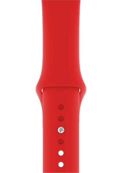 Apple Watch 1.2.3.4.5.6 Nesil Uyumlu 38 / 40 mm Uyumlu Spor Silikon Kordon