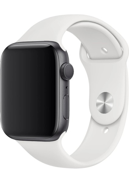 Apple Watch 1.2.3.4.5.6 Nesil Uyumlu 38 / 40 mm Uyumlu Spor Silikon Kordon