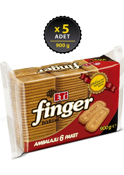 Finger Bisküvi 900 g x 5 Adet