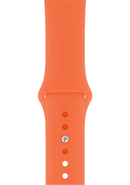 Apple Watch 1.2.3.4.5.6 Nesil Uyumlu 38 / 40 mm Uyumlu Spor Silikon Kordon