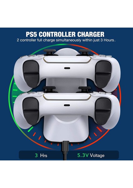 Ps5 Dualsense Şarj Istasyonu Dock Göstergeli
