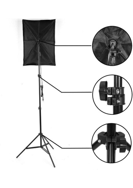 2'li Set 5 Duylu Ampülsüz Softbox
