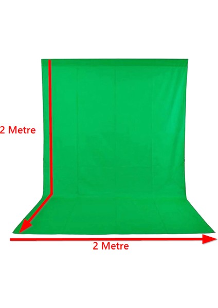 Chromakey Green Screen - Greenbox Yeşil Fon Perde 200 x 200 cm Fotoğraf Stüdyosu Youtube Tiktok Için Yeşil Arka Plan
