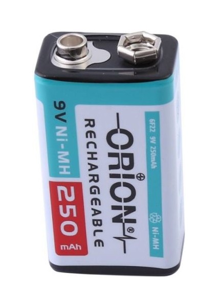 9V 250MAH Ni-Mh Şarj Edilebilir Pil