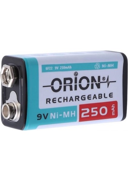 9V 250MAH Ni-Mh Şarj Edilebilir Pil