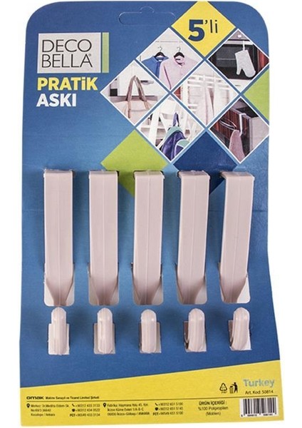 Kahverengi Pratik Askı 5'li 50814