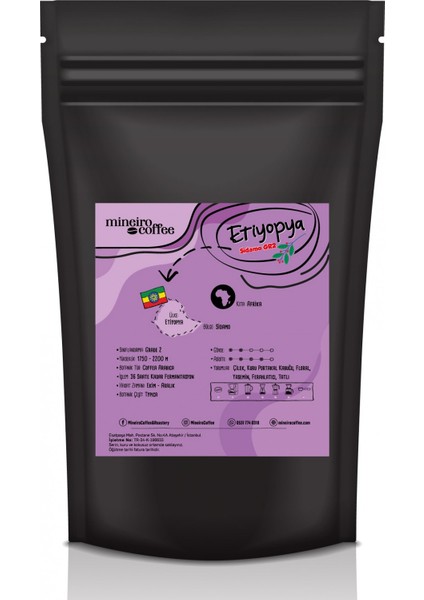 Mineiro Coffee Etiyopya Sidamo 250 gr Kahve