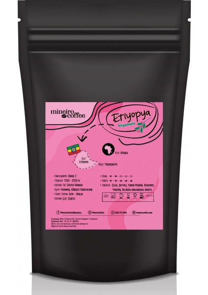 Etiyopya Yirgacheffe 250 gr Kahve